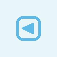 Play button icon in trendy flat style isolated on grey background. Play symbol for your web site design, logo, app, UI. Vector illustration