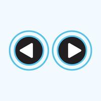 Play button icon in trendy flat style isolated on grey background. Play symbol for your web site design, logo, app, UI. Vector illustration