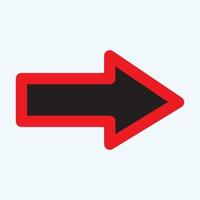 Red arrow icon vector EPS- 10