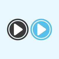 Play button icon in trendy flat style isolated on grey background. Play symbol for your web site design, logo, app, UI. Vector illustration