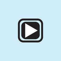 Play button icon in trendy flat style isolated on grey background. Play symbol for your web site design, logo, app, UI. Vector illustration
