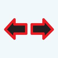 Red arrow icon vector EPS- 10
