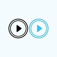 Play button icon in trendy flat style isolated on grey background. Play symbol for your web site design, logo, app, UI. Vector illustration