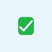Check mark green line icons. Vector illustration. - Vector
