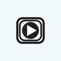 Play button icon in trendy flat style isolated on grey background. Play symbol for your web site design, logo, app, UI. Vector illustration