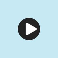 Play button icon in trendy flat style isolated on grey background. Play symbol for your web site design, logo, app, UI. Vector illustration