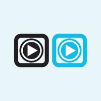 Play button icon in trendy flat style isolated on grey background. Play symbol for your web site design, logo, app, UI. Vector illustration