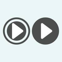Play button icon in trendy flat style isolated on grey background. Play symbol for your web site design, logo, app, UI. Vector illustration