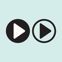 Play button icon in trendy flat style isolated on grey background. Play symbol for your web site design, logo, app, UI. Vector illustration