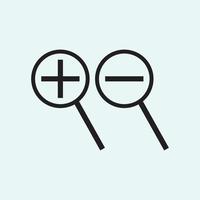 search icon, flat vector graphic on isolated background. - Vector