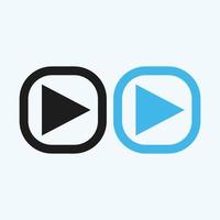 Play button icon in trendy flat style isolated on grey background. Play symbol for your web site design, logo, app, UI. Vector illustration