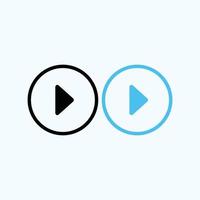 Play button icon in trendy flat style isolated on grey background. Play symbol for your web site design, logo, app, UI. Vector illustration