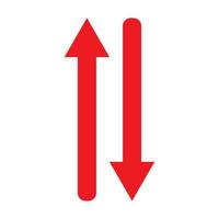Red arrow icon vector EPS- 10