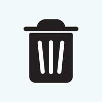 Delete icon vector, Trash can, bin, Garbage sign isolated. Trendy Flat style for graphic design, Web site, UI. - Vector
