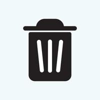 Delete icon vector, Trash can, bin, Garbage sign isolated. Trendy Flat style for graphic design, Web site, UI. - Vector