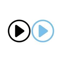 Play button icon in trendy flat style isolated on grey background. Play symbol for your web site design, logo, app, UI. Vector illustration