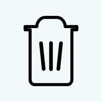 Delete icon vector, Trash can, bin, Garbage sign isolated. Trendy Flat style for graphic design, Web site, UI. - Vector