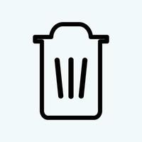 Delete icon vector, Trash can, bin, Garbage sign isolated. Trendy Flat style for graphic design, Web site, UI. - Vector