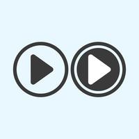 Play button icon in trendy flat style isolated on grey background. Play symbol for your web site design, logo, app, UI. Vector illustration