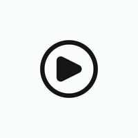Play button icon in trendy flat style isolated on grey background. Play symbol for your web site design, logo, app, UI. Vector illustration