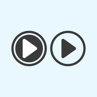 Play button icon in trendy flat style isolated on grey background. Play symbol for your web site design, logo, app, UI. Vector illustration