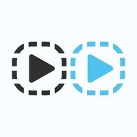 Play button icon in trendy flat style isolated on grey background. Play symbol for your web site design, logo, app, UI. Vector illustration