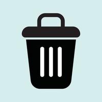 Delete icon vector, Trash can, bin, Garbage sign isolated. Trendy Flat style for graphic design, Web site, UI. - Vector
