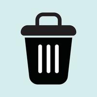 Delete icon vector, Trash can, bin, Garbage sign isolated. Trendy Flat style for graphic design, Web site, UI. - Vector