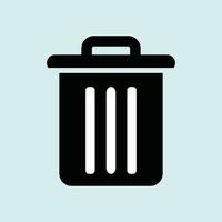 Delete icon vector, Trash can, bin, Garbage sign isolated. Trendy Flat style for graphic design, Web site, UI. - Vector