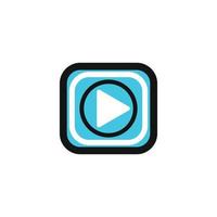 Play button icon in trendy flat style isolated on grey background. Play symbol for your web site design, logo, app, UI. Vector illustration