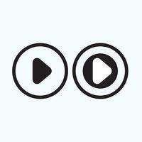 Play button icon in trendy flat style isolated on grey background. Play symbol for your web site design, logo, app, UI. Vector illustration