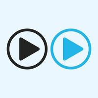 Play button icon in trendy flat style isolated on grey background. Play symbol for your web site design, logo, app, UI. Vector illustration