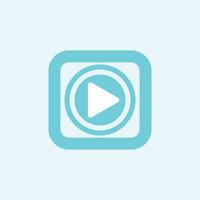 Play button icon in trendy flat style isolated on grey background. Play symbol for your web site design, logo, app, UI. Vector illustration
