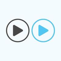 Play button icon in trendy flat style isolated on grey background. Play symbol for your web site design, logo, app, UI. Vector illustration