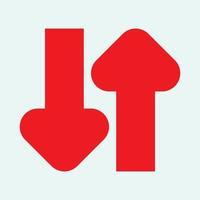Red arrow icon vector EPS- 10