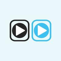Play button icon in trendy flat style isolated on grey background. Play symbol for your web site design, logo, app, UI. Vector illustration