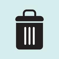 Delete icon vector, Trash can, bin, Garbage sign isolated. Trendy Flat style for graphic design, Web site, UI. - Vector