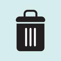 Delete icon vector, Trash can, bin, Garbage sign isolated. Trendy Flat style for graphic design, Web site, UI. - Vector