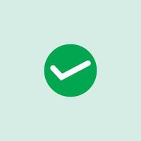 Check mark green line icons. Vector illustration. - Vector