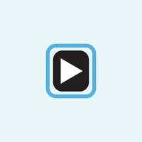 Play button icon in trendy flat style isolated on grey background. Play symbol for your web site design, logo, app, UI. Vector illustration