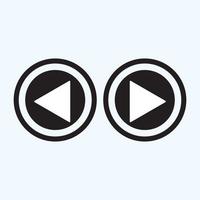 Play button icon in trendy flat style isolated on grey background. Play symbol for your web site design, logo, app, UI. Vector illustration
