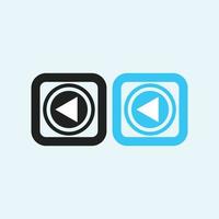 Play button icon in trendy flat style isolated on grey background. Play symbol for your web site design, logo, app, UI. Vector illustration