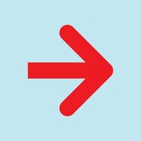Red arrow icon vector EPS- 10
