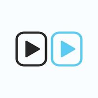 Play button icon in trendy flat style isolated on grey background. Play symbol for your web site design, logo, app, UI. Vector illustration