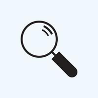 search icon, flat vector graphic on isolated background. - Vector