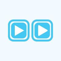 Play button icon in trendy flat style isolated on grey background. Play symbol for your web site design, logo, app, UI. Vector illustration