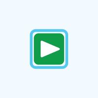 Play button icon in trendy flat style isolated on grey background. Play symbol for your web site design, logo, app, UI. Vector illustration