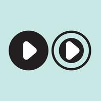 Play button icon in trendy flat style isolated on grey background. Play symbol for your web site design, logo, app, UI. Vector illustration