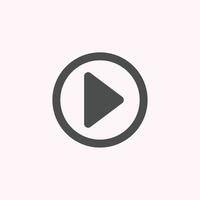 Play button icon in trendy flat style isolated on grey background. Play symbol for your web site design, logo, app, UI. Vector illustration