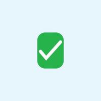 Check mark green line icons. Vector illustration. - Vector